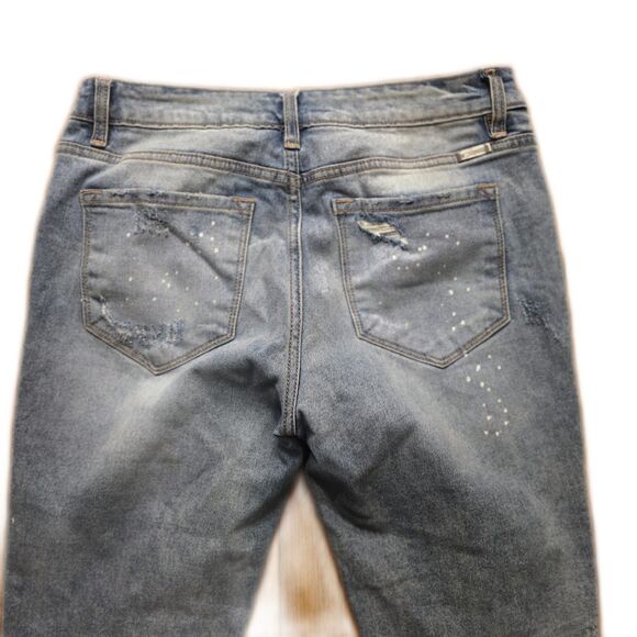 Kancan Raw Hem Estilo Destroyed Paint Splatter Skinny Jeans Size 26 Wome… - Picture 4 of 7